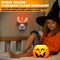 2Pcs Ghost Campfire Flickering Flame Night Light Indoor 3D Funny Halloween Nightlight Decoration Bedroom Night Light Halloween Decoration Gift For Friends Family